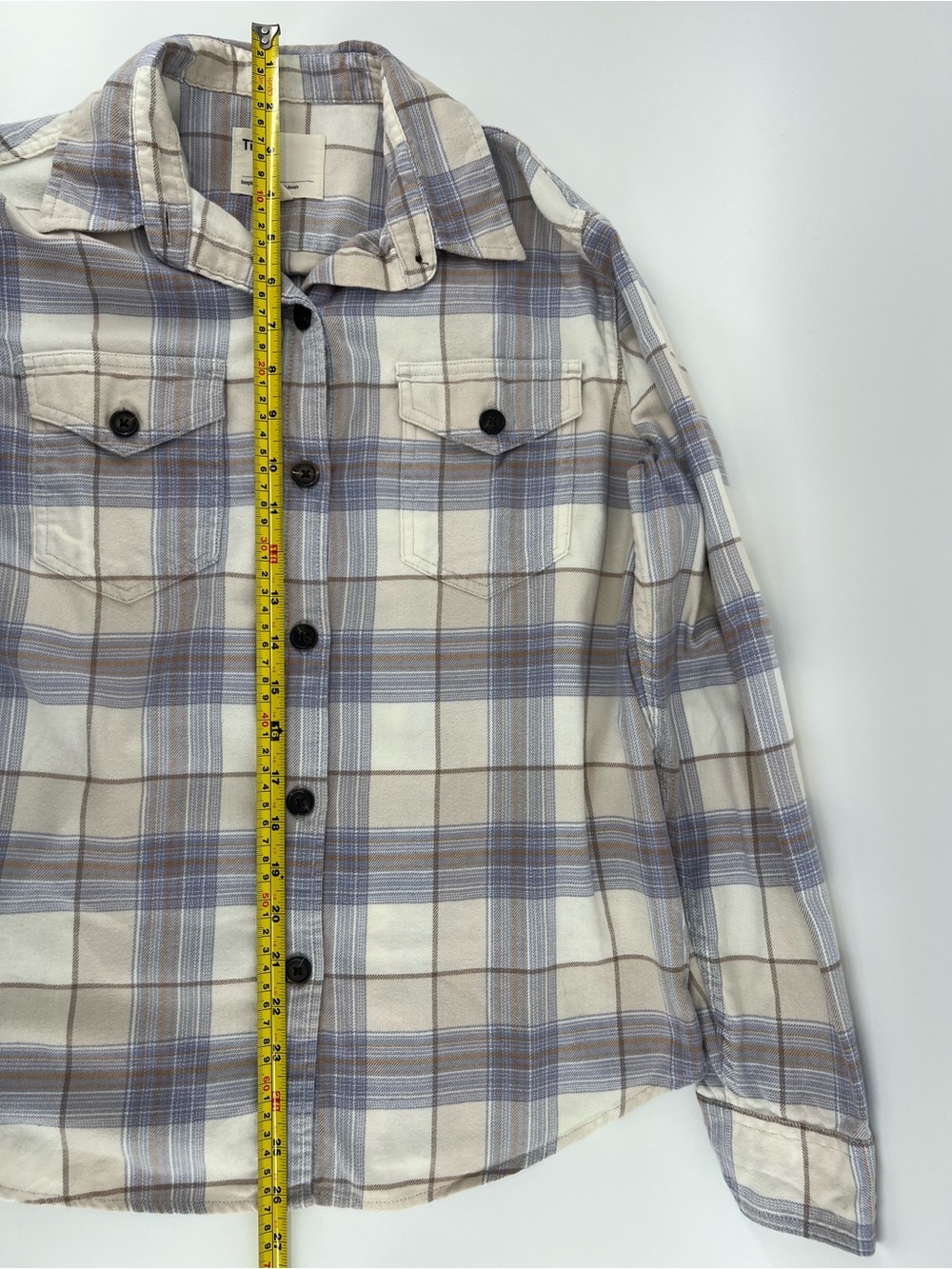 Tilley Plaid Flannel Button Down 100% Organic Cotton Women’s Size Small Top - Picture 9 of 9